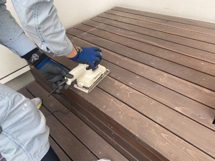 電動工具でのケレン作業