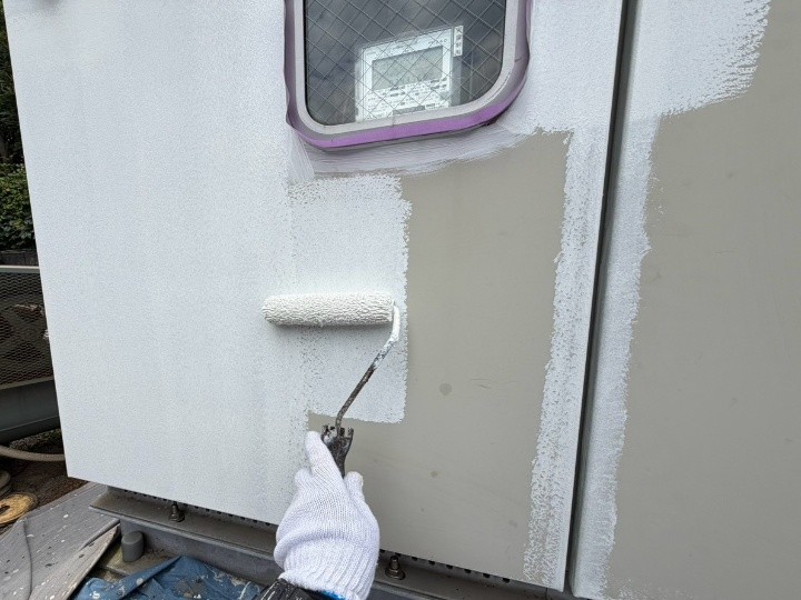 錆止め下塗り作業