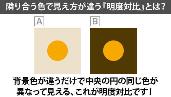 隣り合う色で見え方が違う『明度対比』とは?