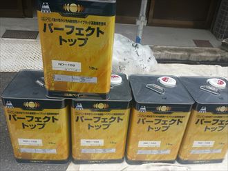 台東区｜四階建てビル外壁塗装、もうすぐ終了です