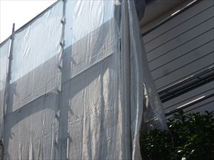 メッシュシート掛け北側