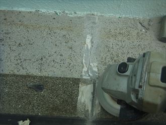 千葉寺　防水工事　立ち上がりの状況