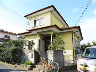 江戸川区　外壁塗装　イエロー系
