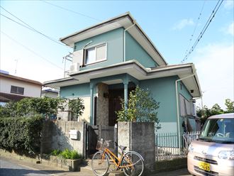 江戸川区　外壁塗装　ブルー系
