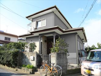 江戸川区　外壁塗装　グレー系