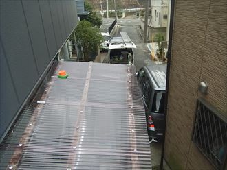 千葉市中央区　工事完了　ポリカの補修