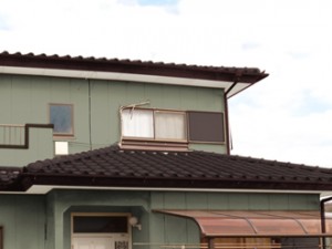 武蔵野市　屋根塗装　外壁塗装　カラーシミュレーション　屋根茶系　外壁若草色