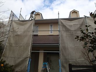 外壁・屋根塗装工事　下処理