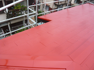 屋根塗装完了2