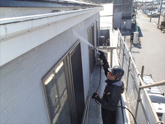 ベランダ廻りの洗浄