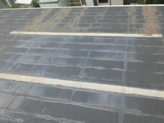 横浜市鶴見区　屋根塗装　太陽光温水器の設置跡