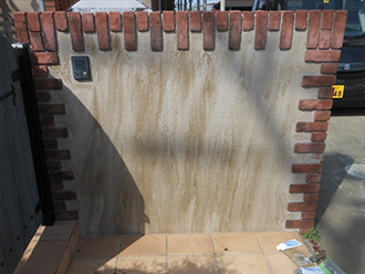 門塀、エイジング塗装施工後