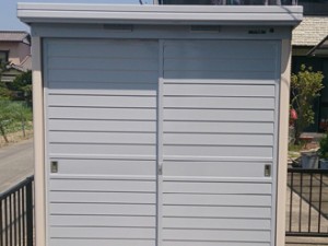 木更津市　外壁塗装　カラーシミュレーション　物置塗装後