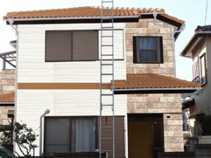 千葉市稲毛区　カラーシミュレーション　ソフィアルブリック　ココア
