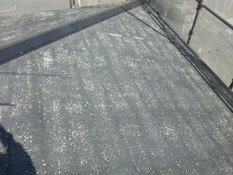 目黒区　屋根塗装　高圧洗浄後