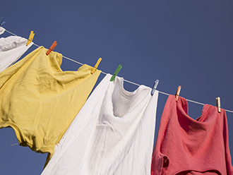 乾燥する洗濯物