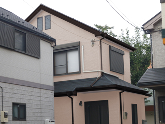 清瀬市　外壁塗装　屋根塗装　カラーシミュレーション　外壁色　元画像　薄ピンク系