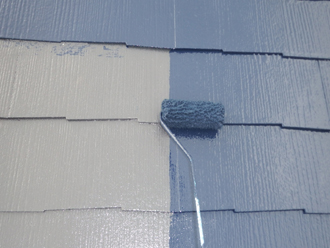 屋根塗装　外壁塗装　ローラー塗装