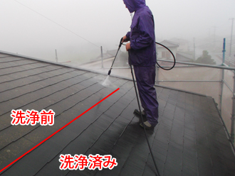 西東京市　屋根、外壁の塗装前の高圧洗浄