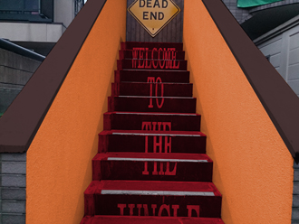 浦安市　カラーシミュレーション　飲食店の塗装　塗装色　色選び　階段の塗装　手すりの色　Ｈ12-70T　床：H05-30T