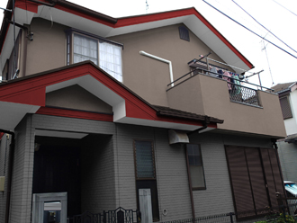 佐倉市　屋根塗装　外壁塗装　塗装色　1階：ND401　2階：ND152