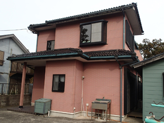 屋根塗装　外壁塗装　ファインSi　G99-40V　ピンク系