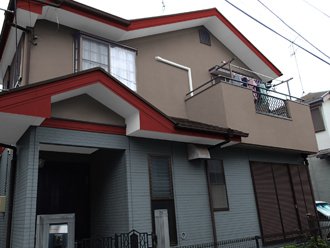 佐倉市　屋根塗装　外壁塗装　塗装色　元画像　1階：72-60Ｈ　2階：ND152