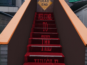 浦安市　カラーシミュレーション　飲食店の塗装　塗装色　色選び　階段の塗装　Ｈ07-20H　Ｈ05-30T　手すりの色