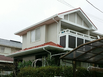 千葉市　外壁　SR423　2階擁壁　SR177　屋根　クール赤さび