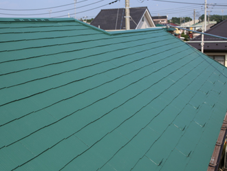 屋根　屋根塗装　サーモアイSI　クールグリーン