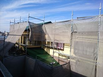 鎌ヶ谷市塗装進行中009