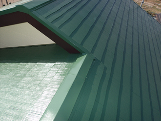 屋根塗装　外壁塗装　軒天塗装　スズカファイン一液ワイドシリコン遮熱　CS8123　パーフェクトトップ　ND342　ND250