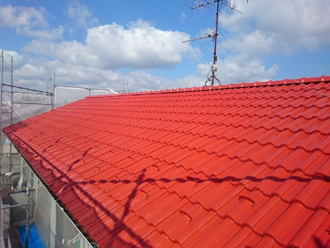 市原市　屋根塗装　瓦塗装　外壁塗装　ルーフマイルドSi　赤さび  水系ファインコートSi　HN-90　パーフェクトトップ　ND-490
