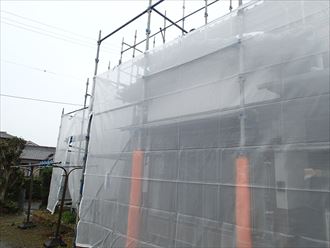 高圧洗浄　メッシュシート　木更津市