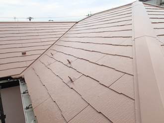 屋根塗装　日本ペイント　サーモアイSi　クールビンテージローズ