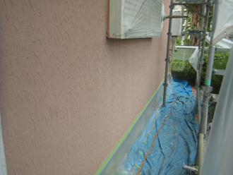 千葉市若葉区　ジョリパット外壁の塗装　塗装前