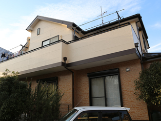 千葉市花見川区　屋根塗装　外壁塗装　屋根の色　外壁の色　サーモアイSi　クールダークチョコ UVプロテクトクリアSi　パーフェクトトップ　ND-112
