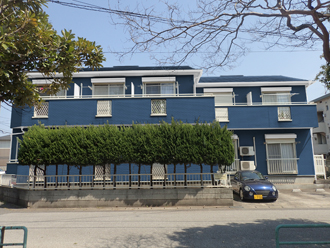 千葉市中央区　アパート屋根塗装　アパート外壁塗装　ブルー系