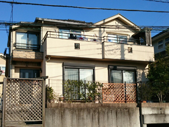 横浜市青葉区　屋根塗装　外壁塗装　屋根の色　外壁の色　サーモアイ　エラストコート　元画像　