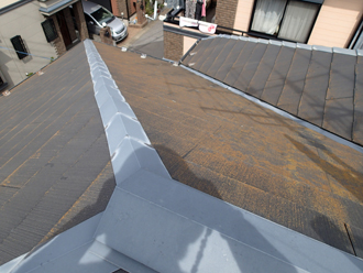 船橋市　屋根点検　雨樋の外れ　外壁塗装　屋根塗装　カラーシミュレーション　サーモアイsi　パーフェクトトップ　ND-111