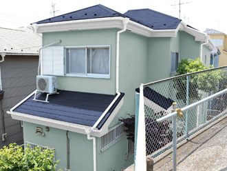 袖ケ浦市　屋根塗装　外壁塗装　色決め　カラーシミュレーション　水色