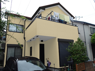 1-1　足立区　屋根塗装　外壁塗装　サーモアイ　パーフェクトトップ　外壁：ND-250　屋根：クールブラウン