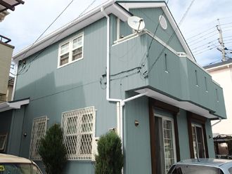 千葉市　屋根塗装　外壁塗装　グリーン系