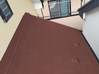1-1　足立区　屋根塗装　外壁塗装　サーモアイ　パーフェクトトップ　外壁：ND-250　屋根：クールブラウン　屋根