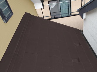 3-3　足立区　屋根塗装　外壁塗装　サーモアイ　パーフェクトトップ　外壁：ND-501-　屋根：クールコーヒーブラウン　屋根