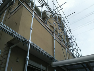 千葉市緑区　屋根葺き替え　外壁塗装　足場架設