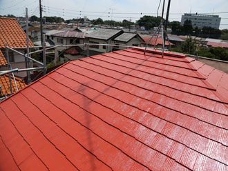 屋根塗装後　ファインシリコンベスト　赤さび