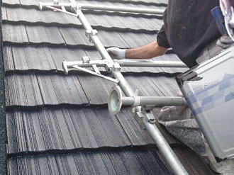 屋根塗装　水系カスタムシリコン