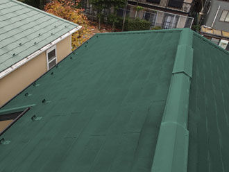 浦安市　屋根塗装　外壁塗装　サーモアイ　カラーシミュレーション　クールモスグリーン