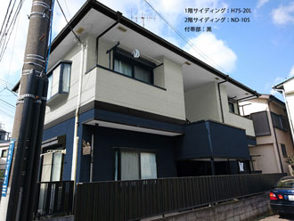 横浜市鶴見区　アパート　ハイツ　コーポ　屋根塗装　外壁塗装　1階：H75-20L　2階：ND-105